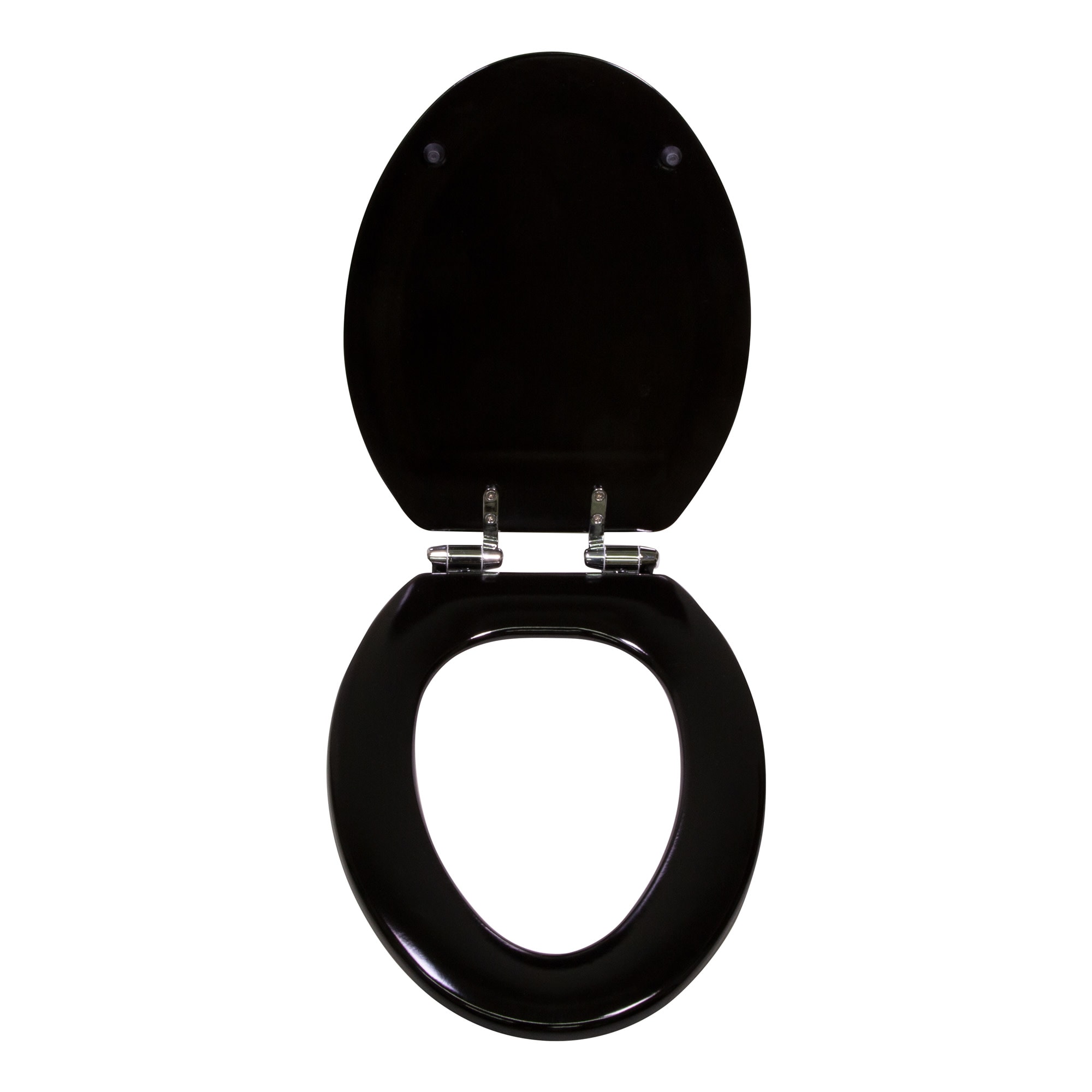 Asiento de baño alargado de madera negra con cierre suave de la casa de diseño Dalton 560235-BLK