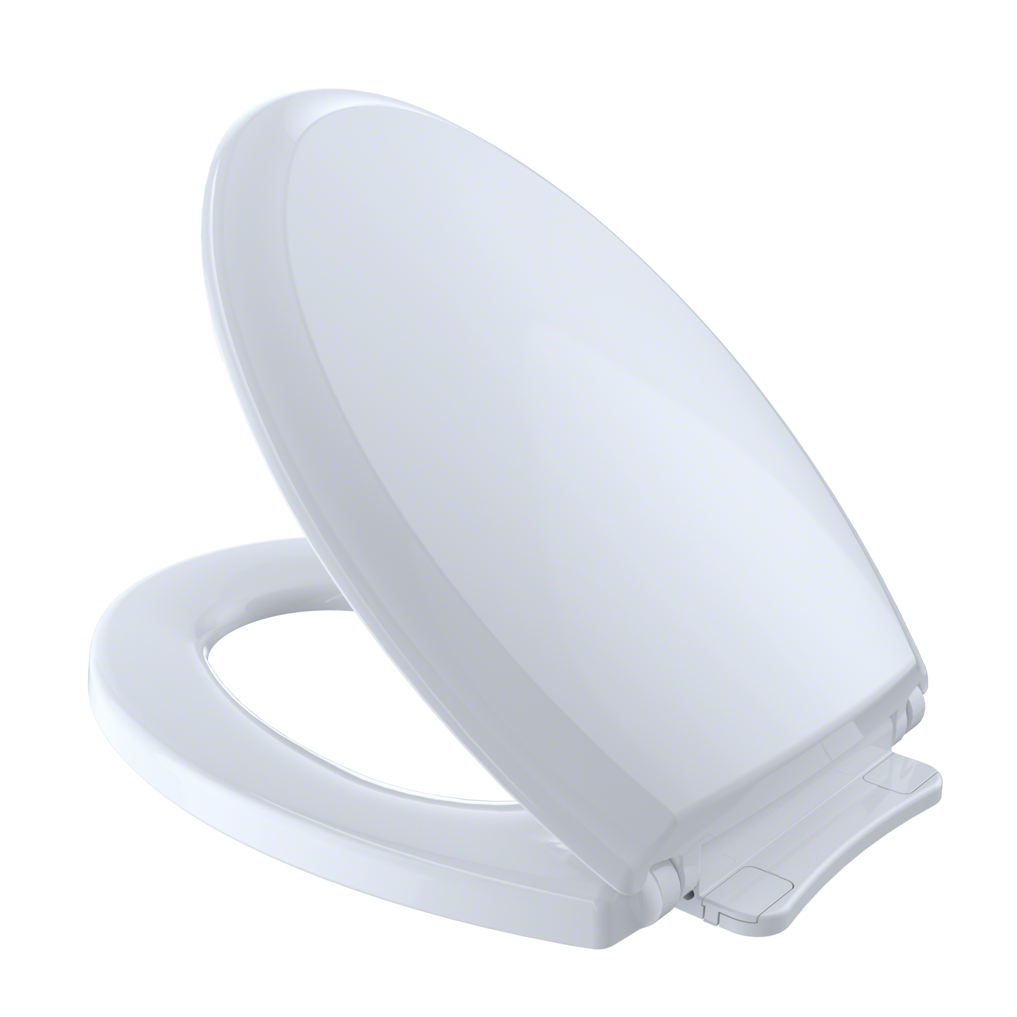 Asiento de Inodoro Suave con Cierre Suave Elongado de Plástico en Blanco Algodón Guinevere de TOTO SS224-01