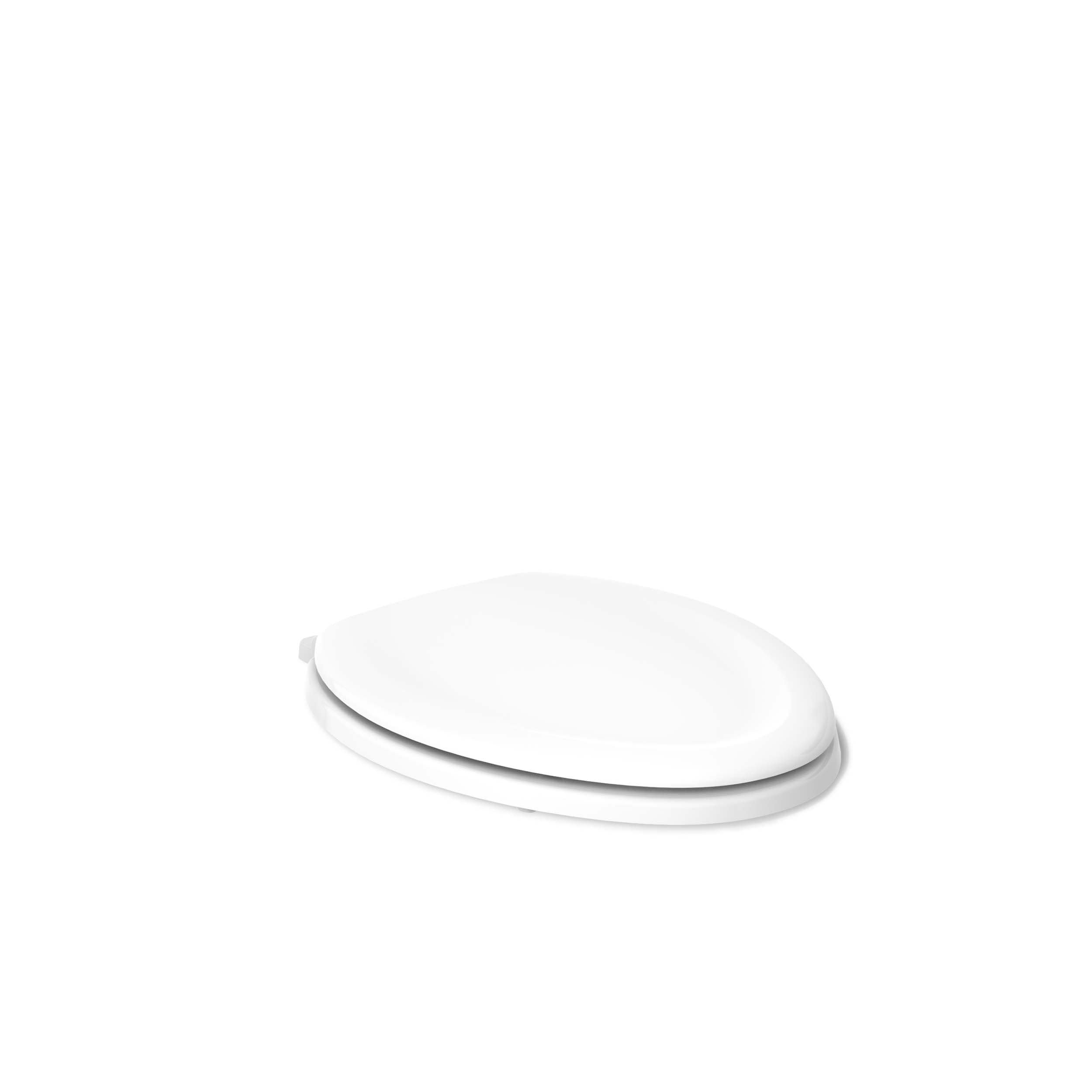 Asiento de inodoro alargado con cierre suave de madera blanca Stonewood KOHLER K-20466-0