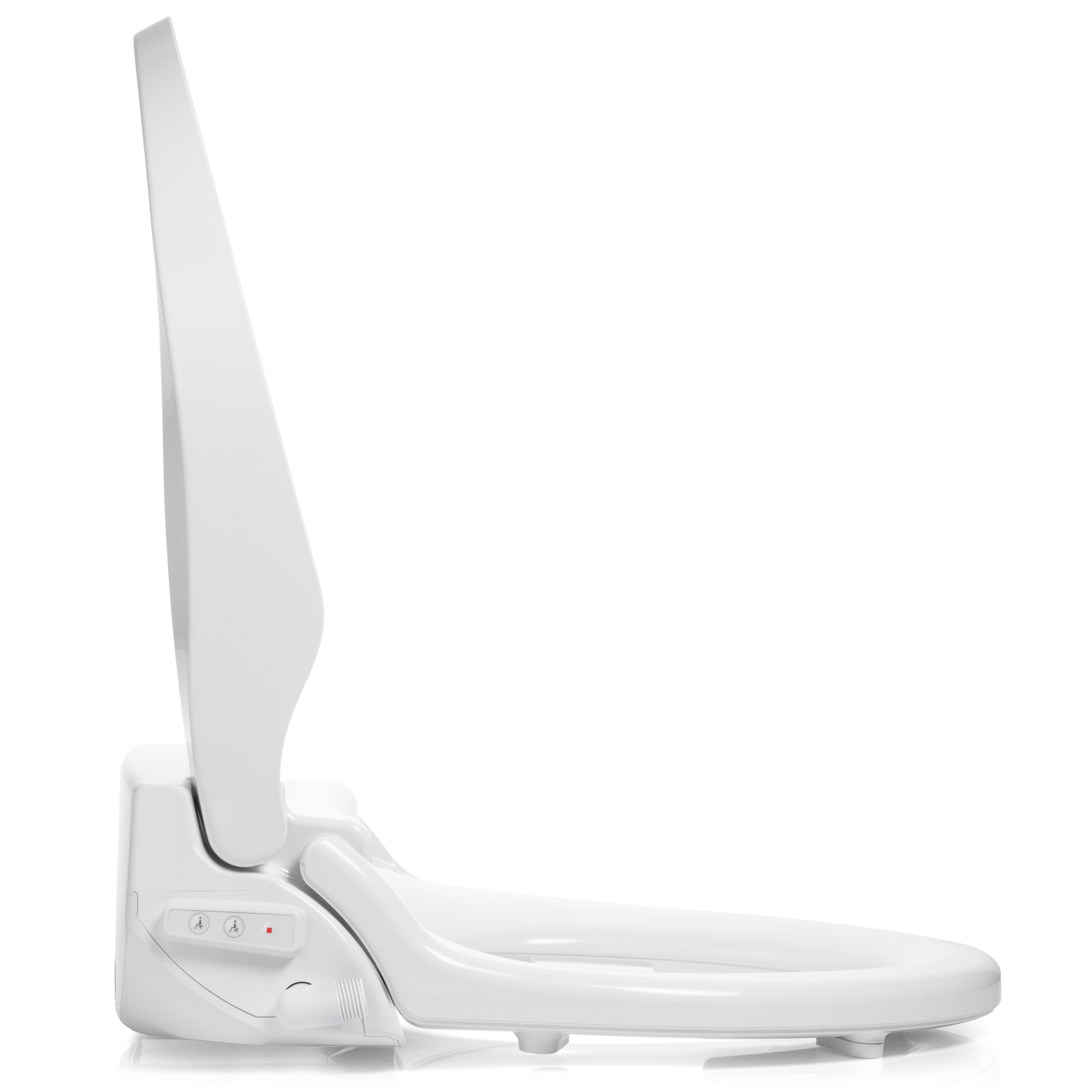 Asiento de baño con bidé eléctrico, alargado, blanco y con cierre suave y calefacción