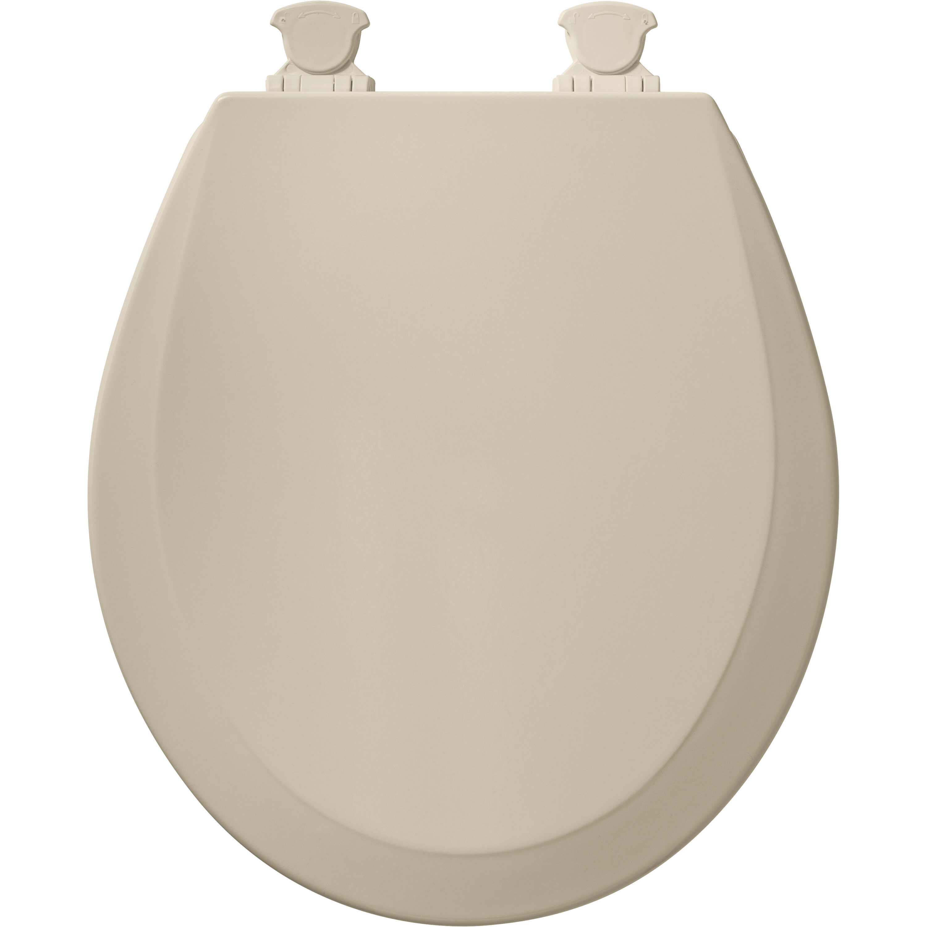 Asiento de baño redondo de madera en color almendra fácil de limpiar Bemis 500EC 146