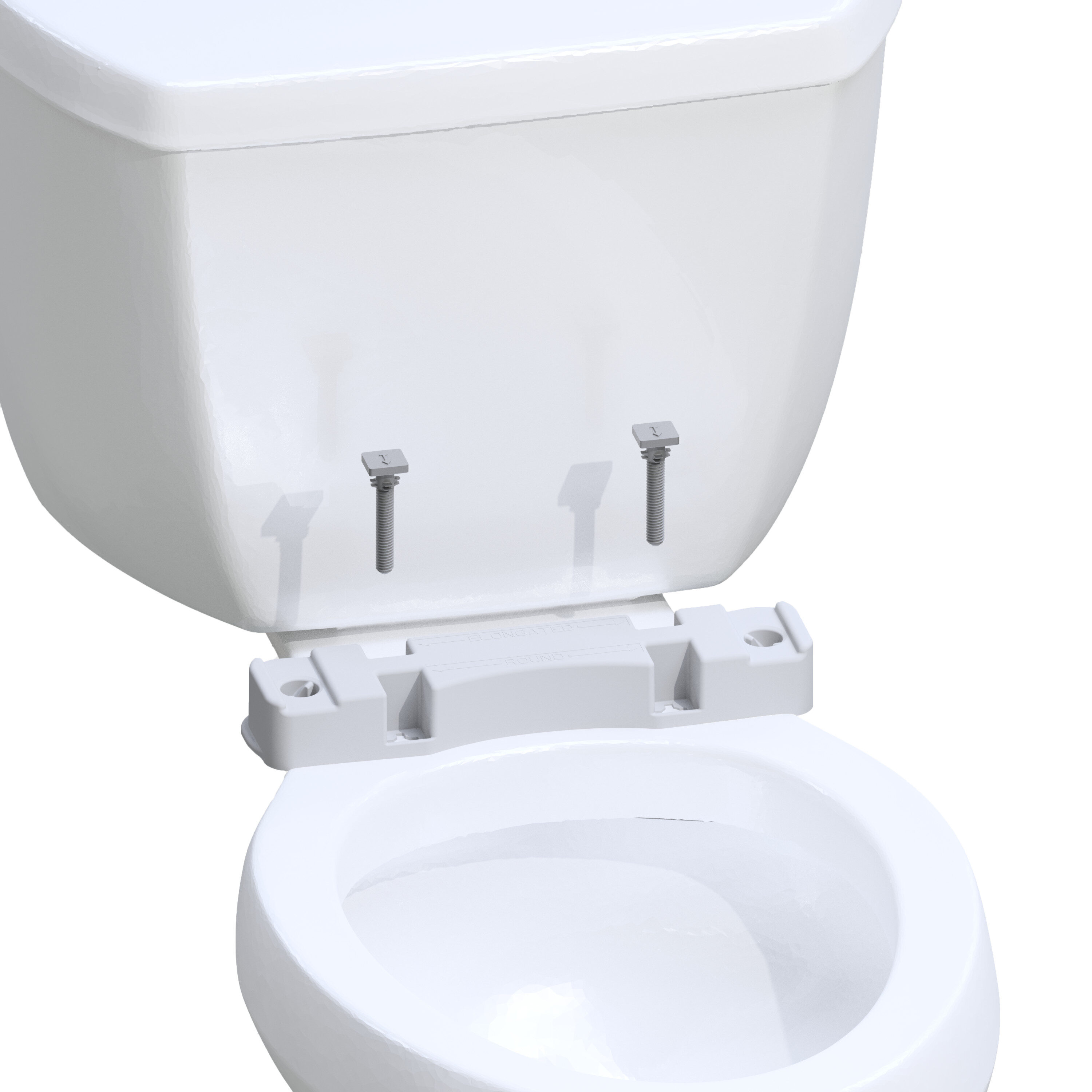 Asiento de Inodoro Blanco Alargado de Plástico Elevado Bemis Rise 4.5" A84505T 000