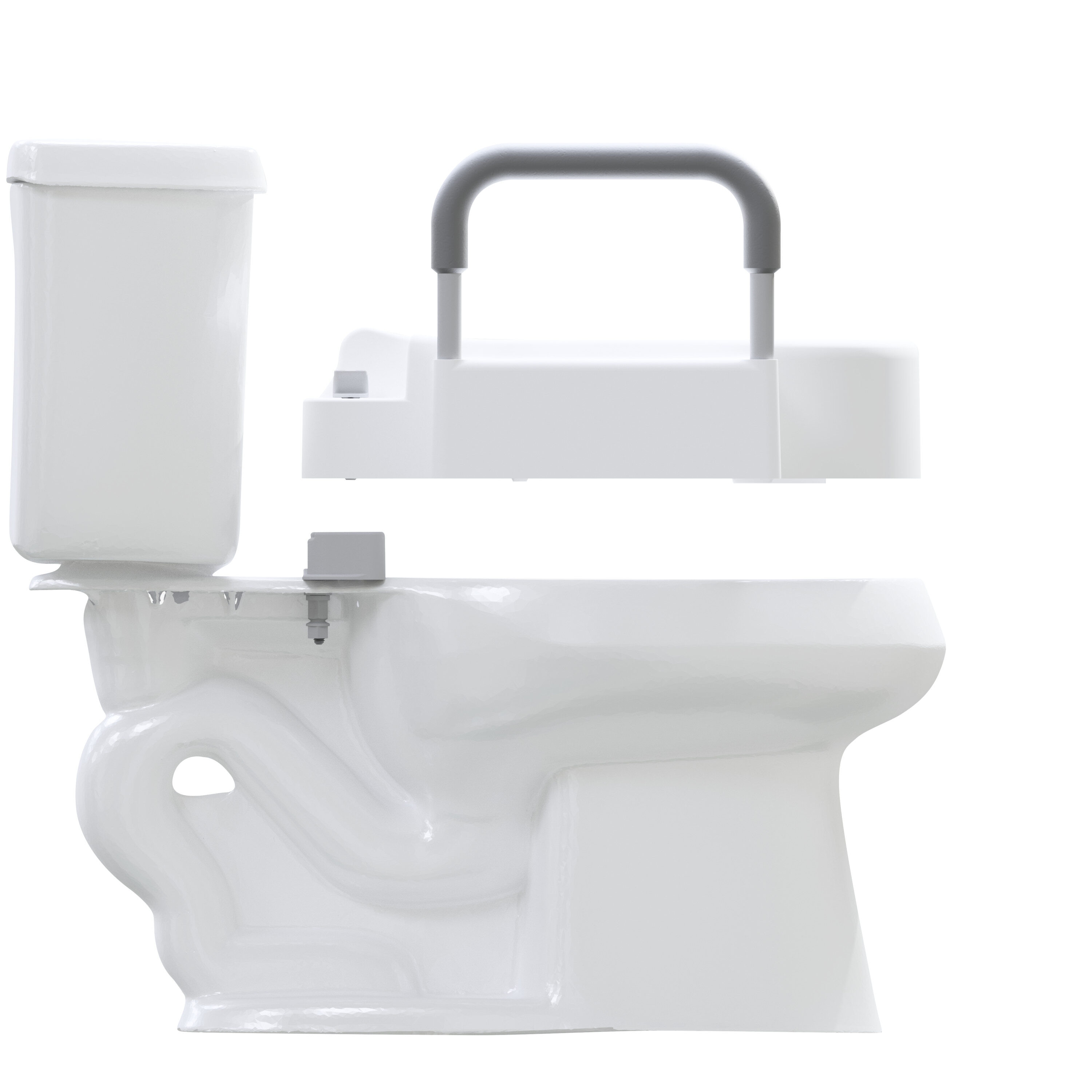 Asiento de Inodoro Blanco Alargado de Plástico Elevado Bemis Rise 4.5" A84505T 000