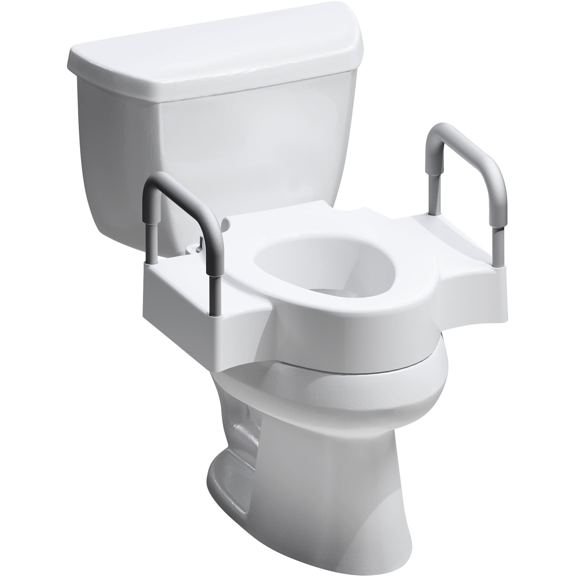 Asiento de Inodoro Blanco Alargado de Plástico Elevado Bemis Rise 4.5" A84505T 000