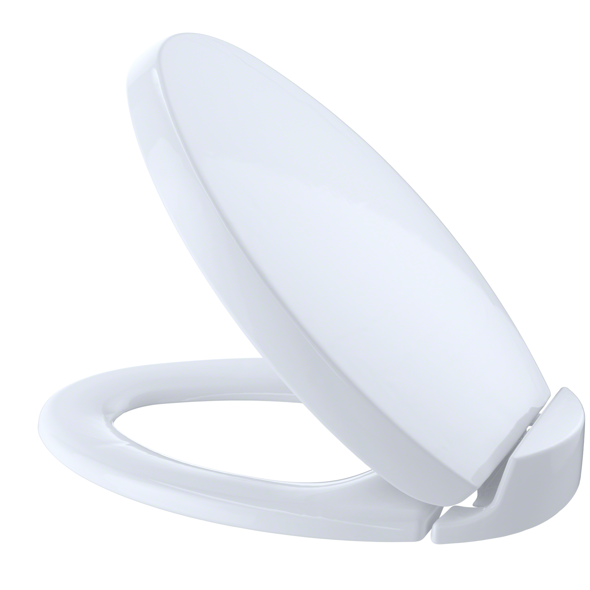 Asiento de Taza de Baño Alargado de Plástico Blanco con Cierre Suave de TOTO SS204-01