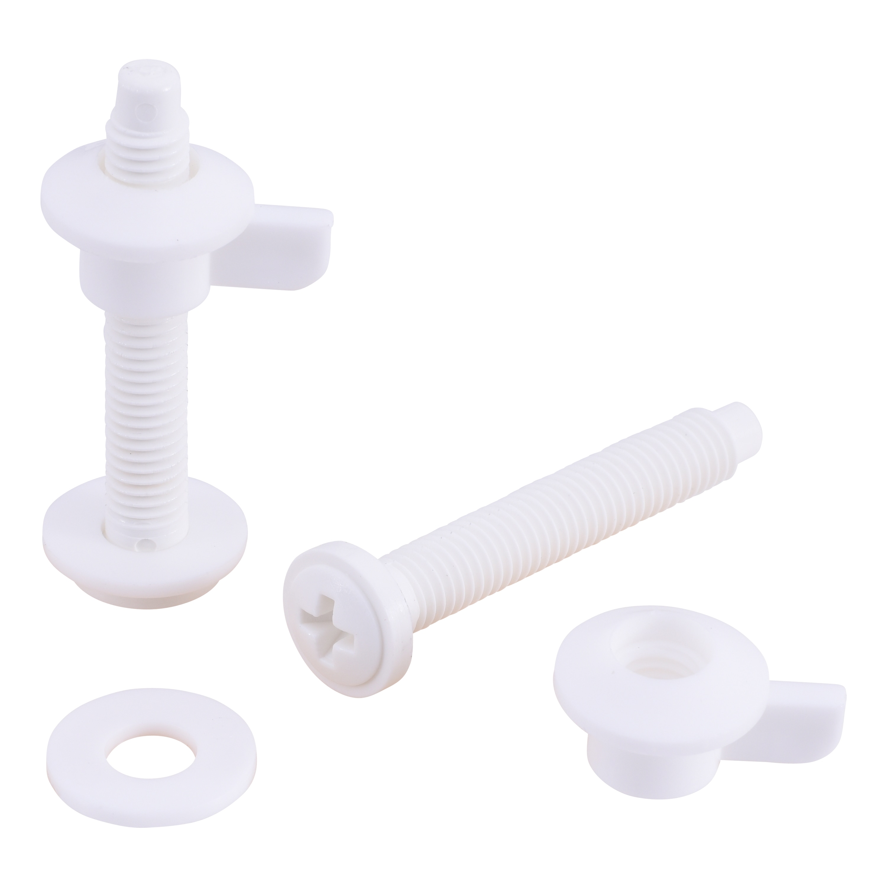 Asiento de inodoro alargado de madera blanca EZ-FLO 65907