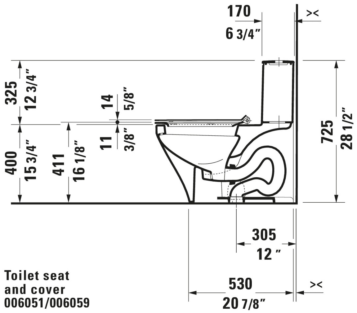 Asiento de inodoro Duravit DuraStyle Blanco de Plástico con Cierre Suave y Alargado 0060590000