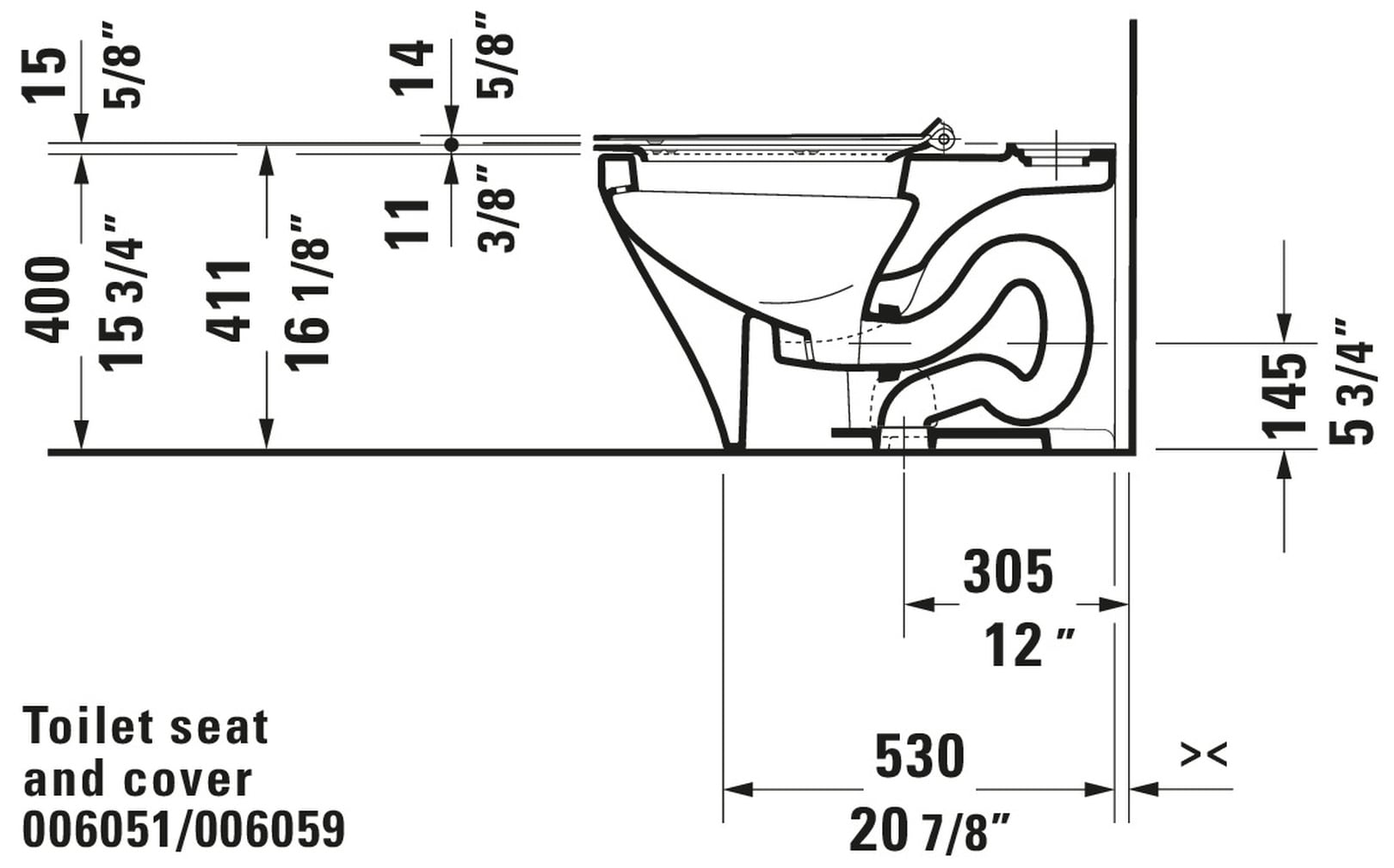 Asiento de inodoro Duravit DuraStyle Blanco de Plástico con Cierre Suave y Alargado 0060590000