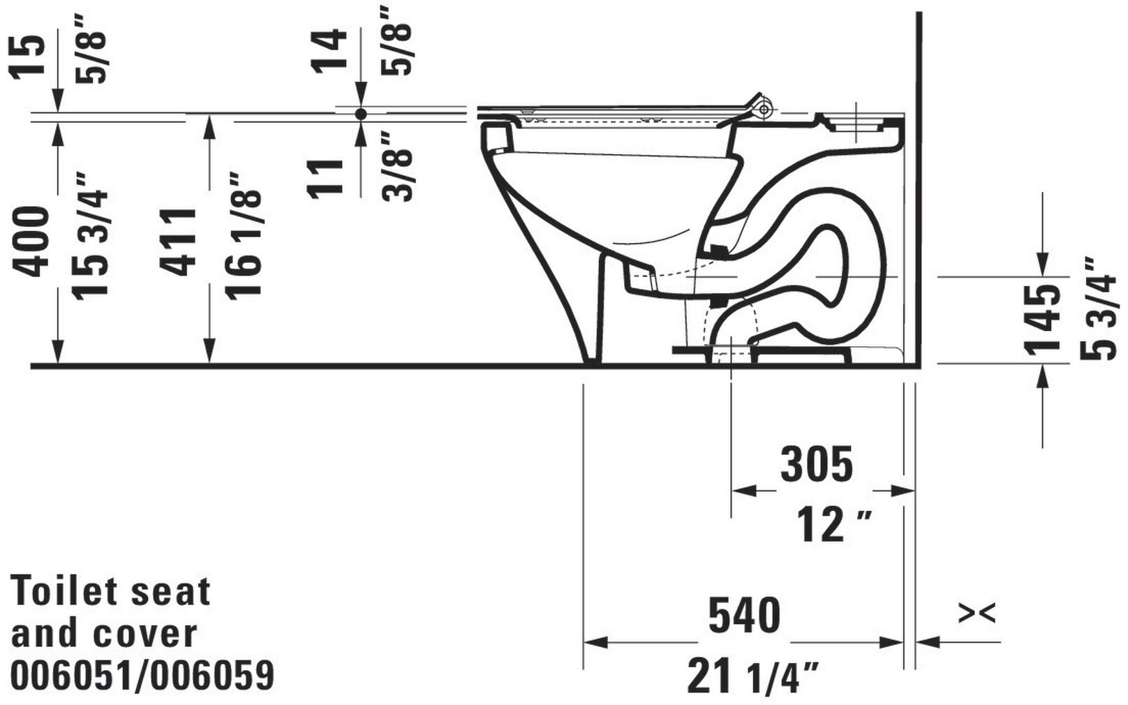 Asiento de inodoro Duravit DuraStyle Blanco de Plástico con Cierre Suave y Alargado 0060590000