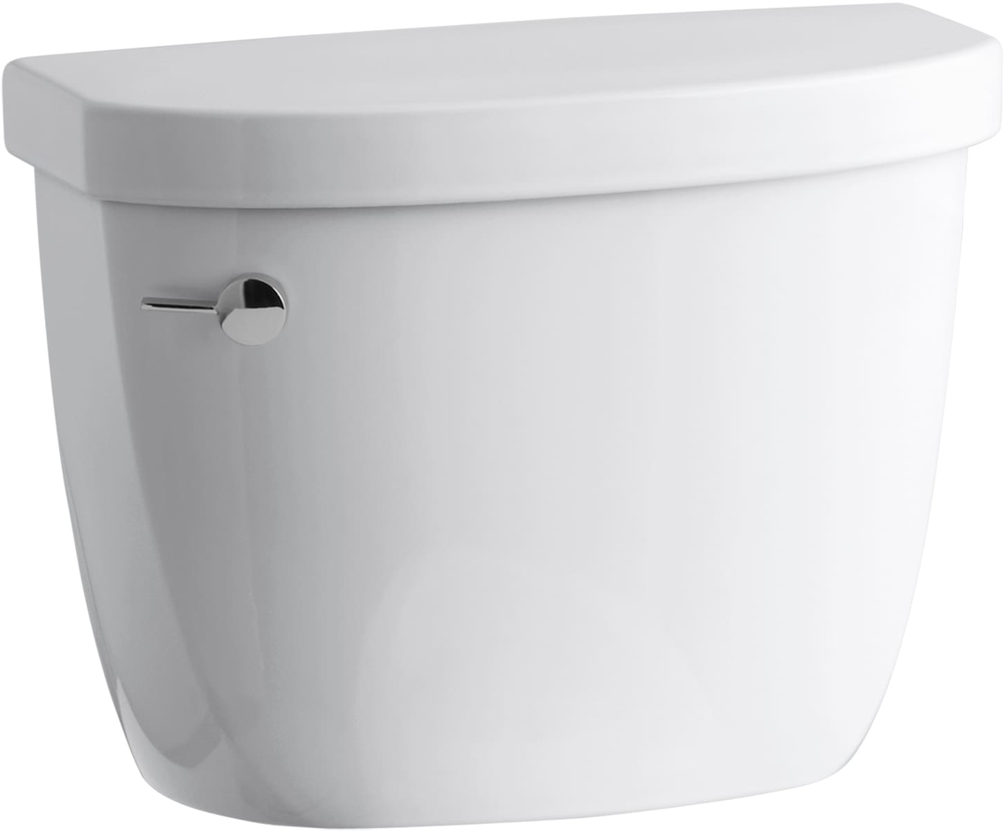 Tanque de inodoro de alta eficiencia KOHLER Cimarron Blanco de 1.28 GPF con descarga individual.