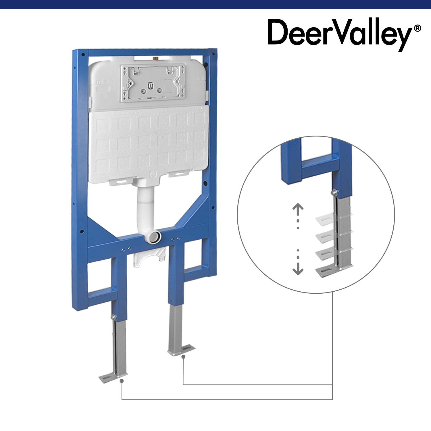 Tanque de inodoro de doble descarga de alta eficiencia DeerValley White 1.6 GPF DV-1C0087
