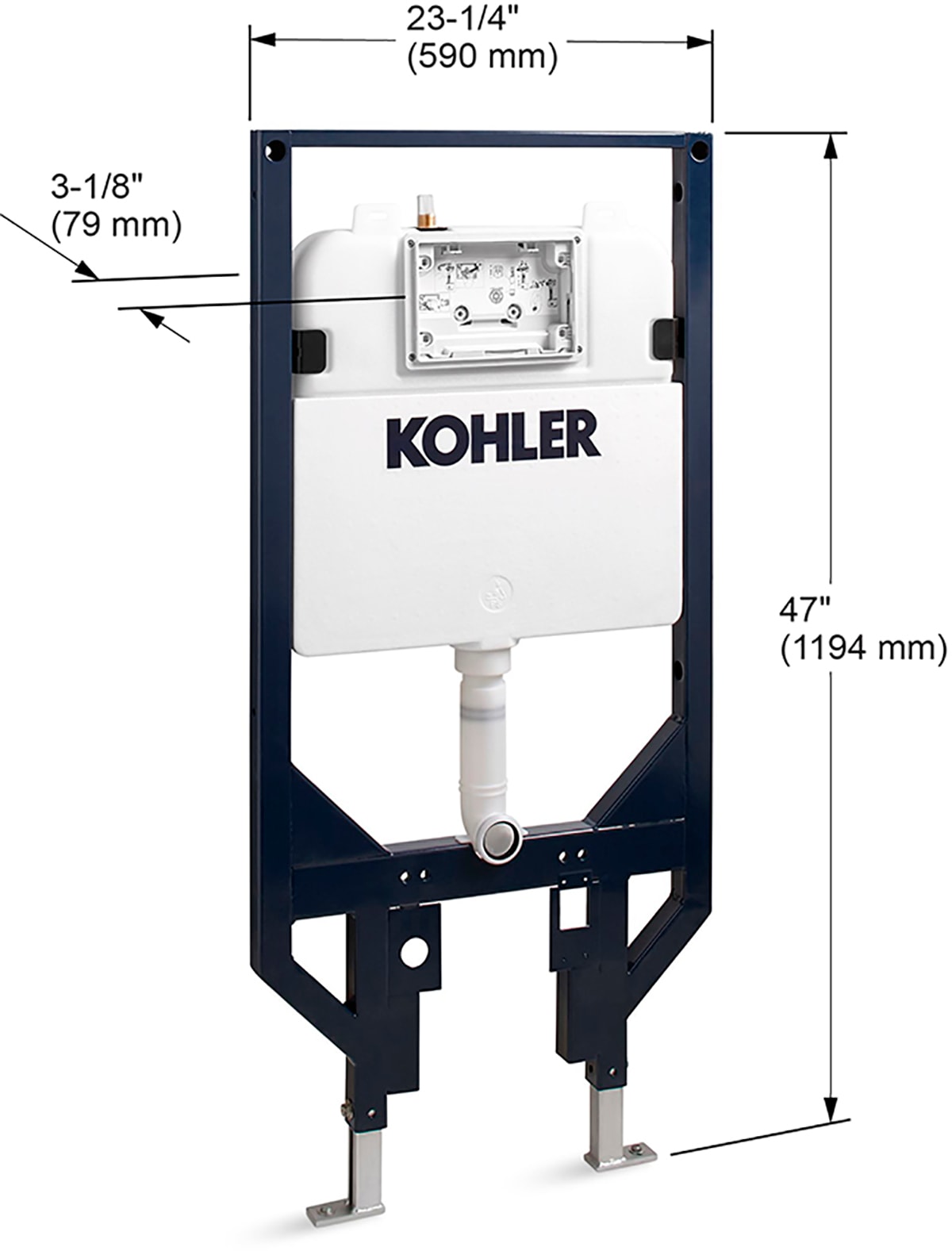 Tanque de inodoro de alta eficiencia con descarga dual de 1.6 GPF de KOHLER K-18829-NA