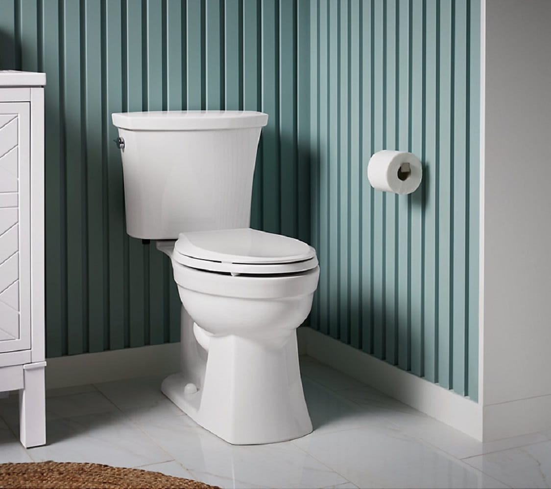 Tanque de baño de un solo tirón KOHLER blanco de 1.28 galones por descarga 32818-0