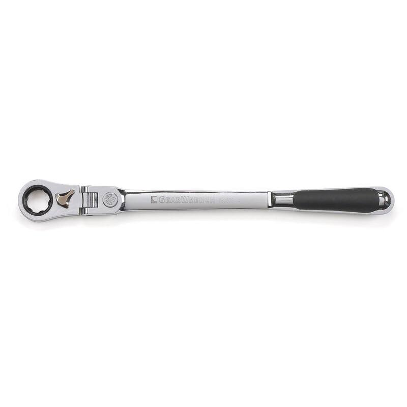 Llave de trinquete y juego de herramientas mecánicas GEARWRENCH Pass-Thru 3/8 in. Drive 6-point SAE/Metric Locking Flex-Head Ratchet and Socket (23 piezas) - 893823.