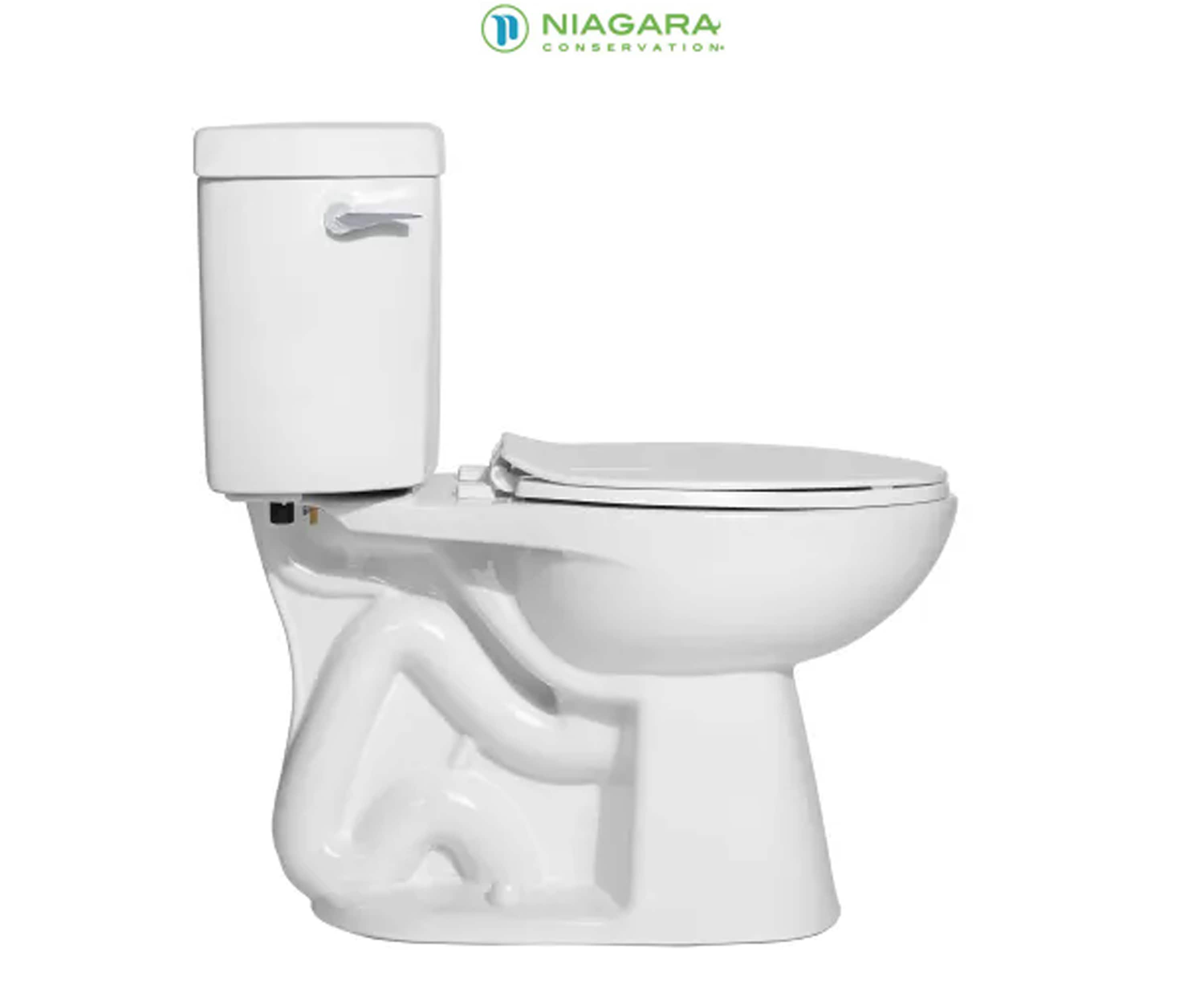 Taza de baño de alta eficiencia Niagara The Original blanco 0.8 GPF con descarga única N7714TFH