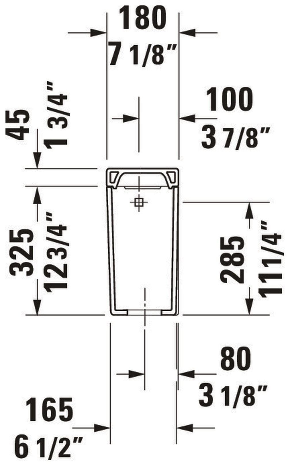 Tanque de inodoro de doble descarga de alta eficiencia Duravit Starck 3 Blanco 1.6 GPF 0920400004