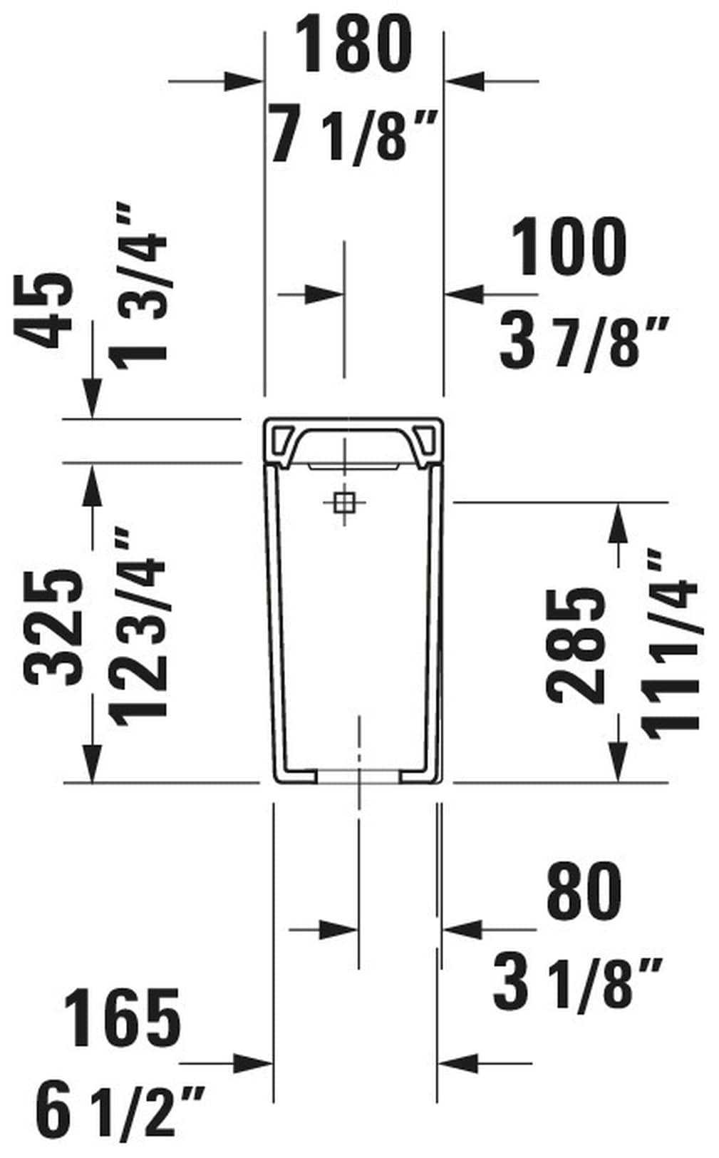 Tanque de inodoro de doble descarga de alta eficiencia Duravit Starck 3 Blanco 1.6 GPF 0920400004