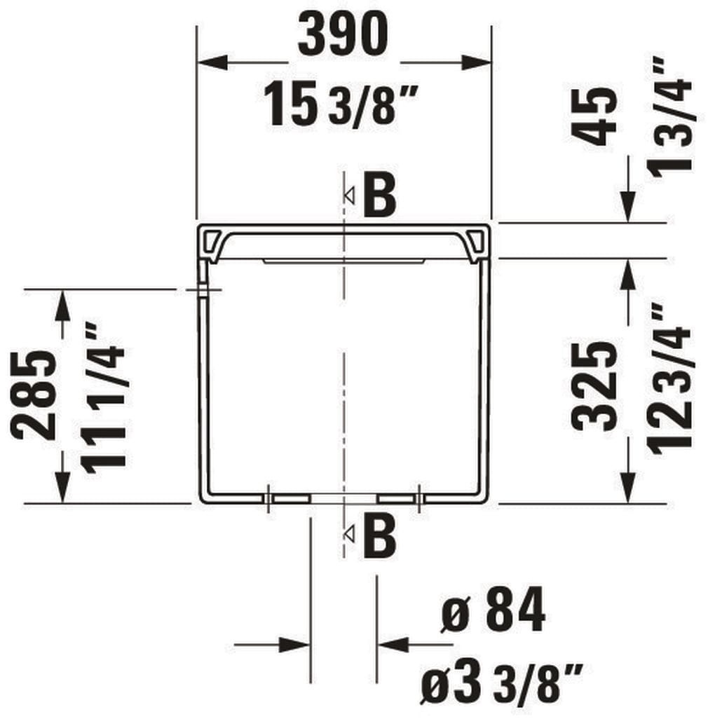 Tanque de inodoro de doble descarga de alta eficiencia Duravit Starck 3 Blanco 1.6 GPF 0920400004