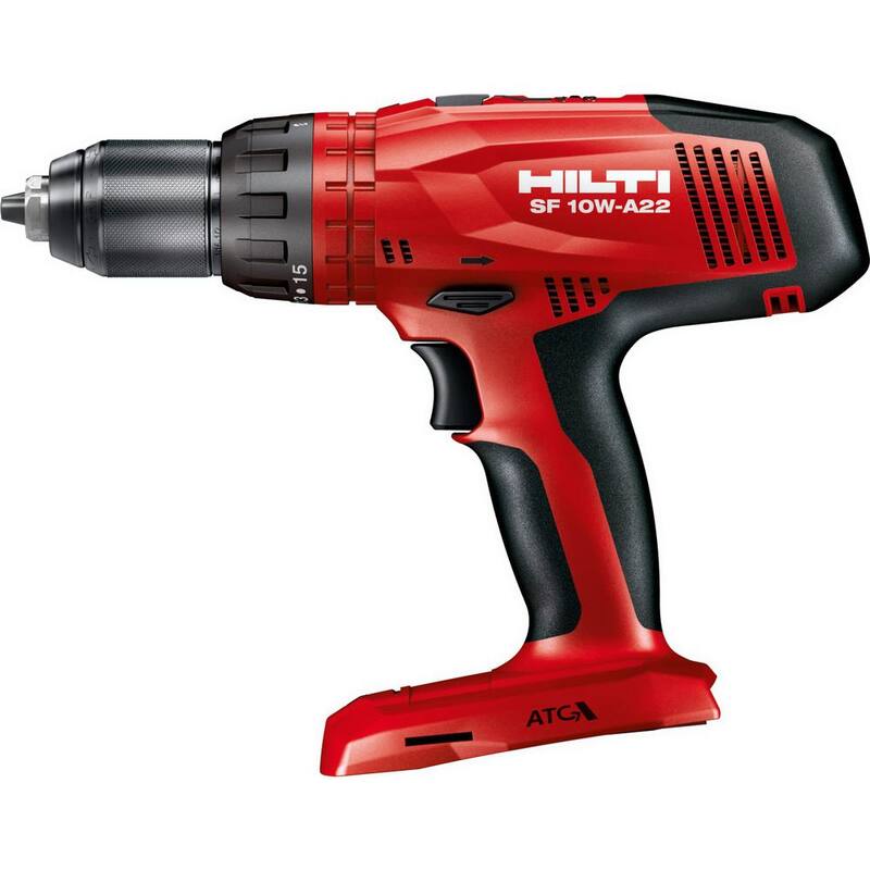 Hilti Taladro atornillador de alta torsión inalámbrico de 1/2 pulgadas con batería de iones de litio de 22 voltios SF 10W ATC - Cuerpo de herramienta - 2109829