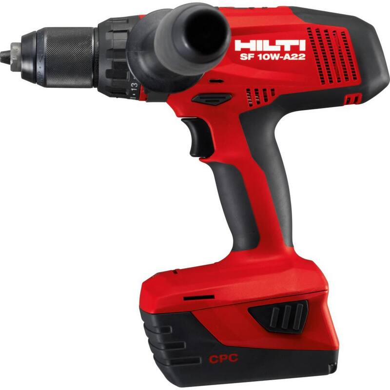 Hilti Taladro atornillador de alta torsión inalámbrico de 1/2 pulgadas con batería de iones de litio de 22 voltios SF 10W ATC - Cuerpo de herramienta - 2109829