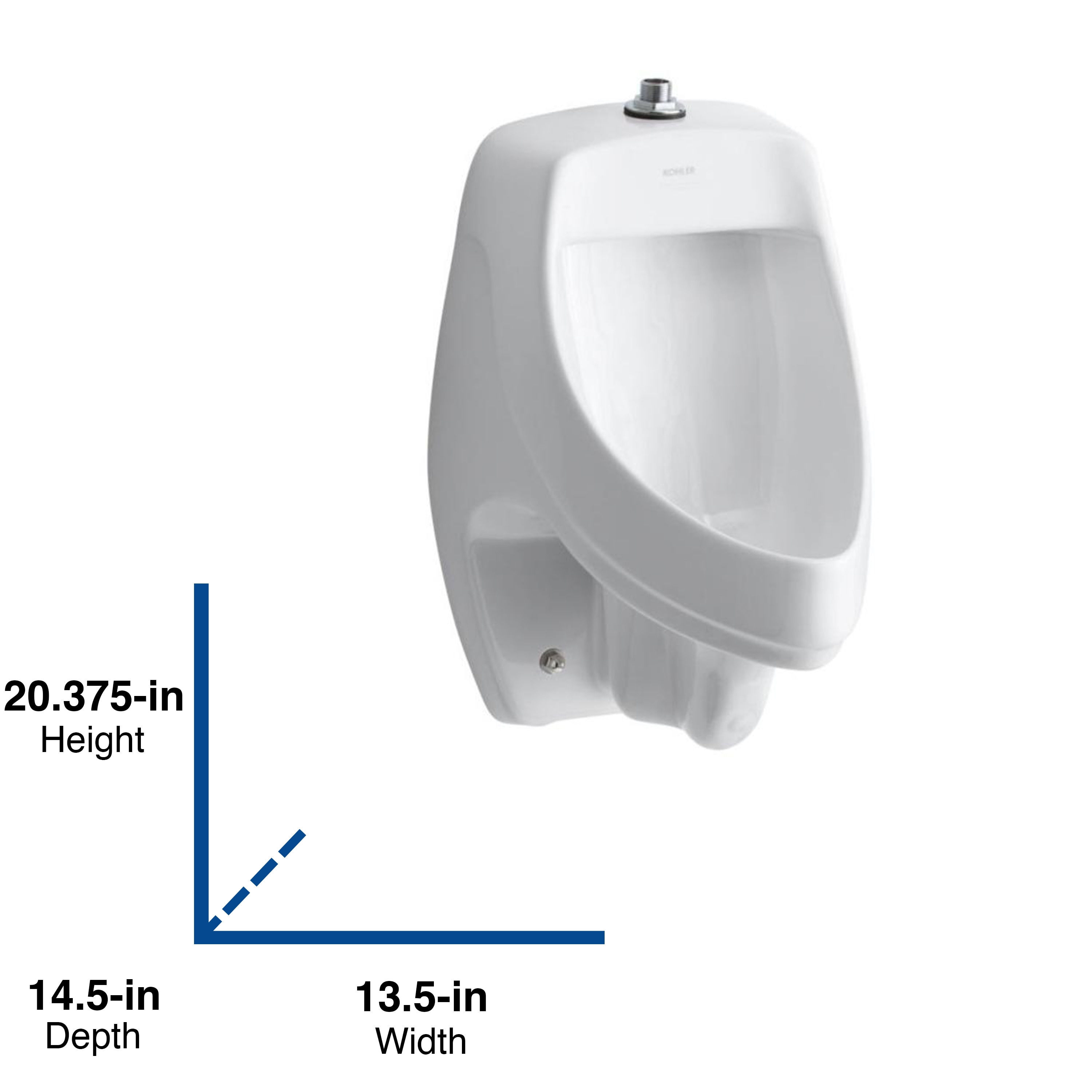 KOHLER Blanco 13.5 pulgadas por 20.375 pulgadas - Modelo 5016-ET-0