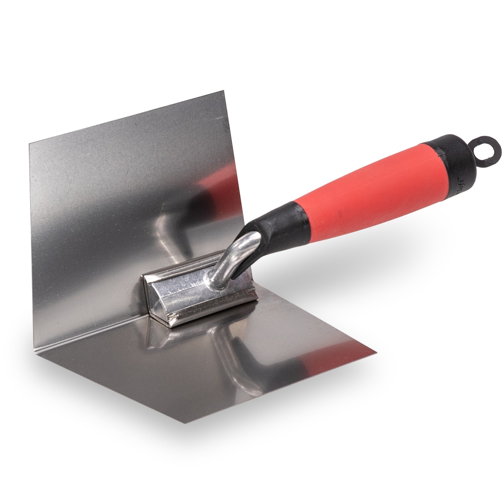 Llana de esquina interior de acero inoxidable de 4 pulgadas x 5 pulgadas WAL-BOARD TOOLS 23DW-L