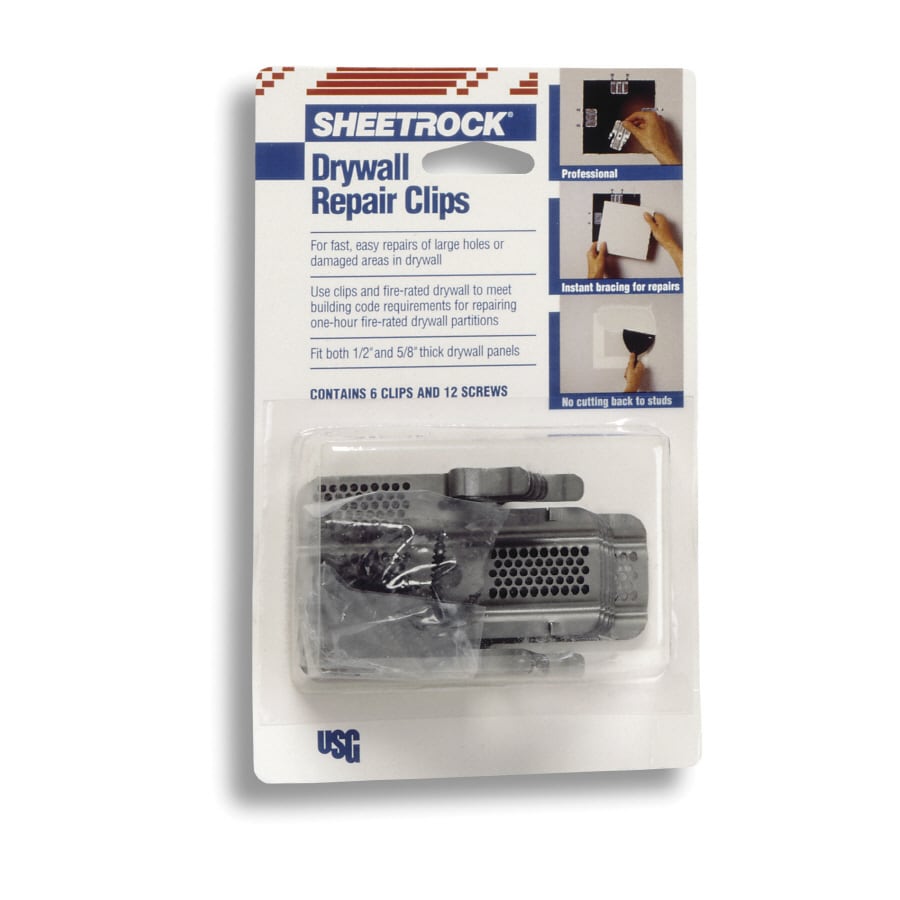 Clips de Yeso Marca SHEETROCK Paquete de 6 unidades de 1.25 pulgadas de Acero 380161008.