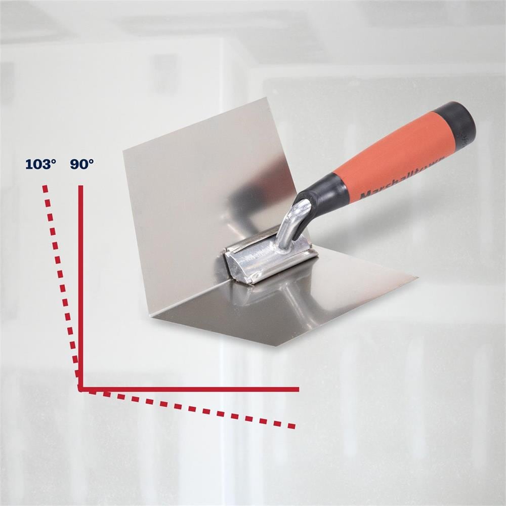 Llana de Acero Inoxidable para Esquinas Interiores de Yeso de 4 pulgadas x 5 pulgadas Marshalltown 23D-L