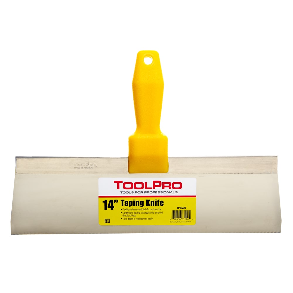 Espátula para enyesar de acero inoxidable de 14 pulgadas x 9 pulgadas de ToolPro