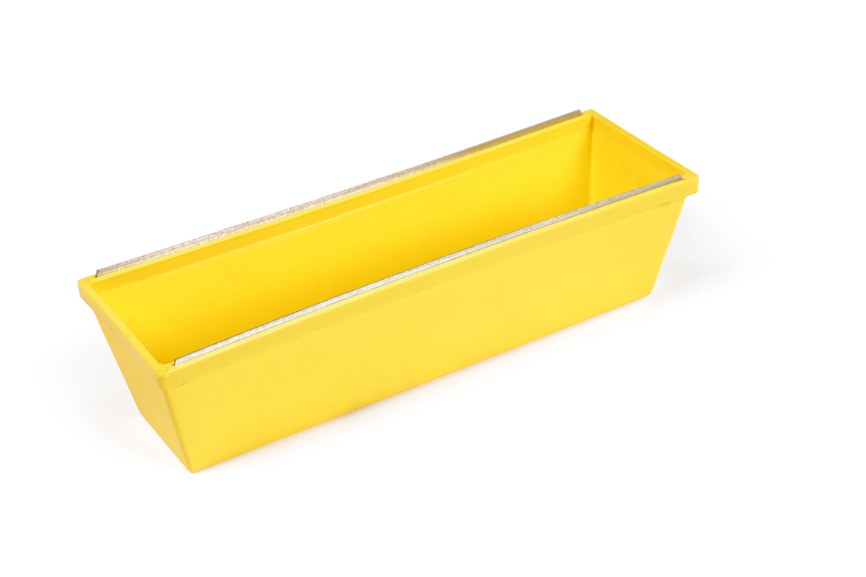Charola de lodo de yeso de plástico resistente con textura amarilla de 12 pulgadas x 4 pulgadas x 5 pulgadas de ToolPro