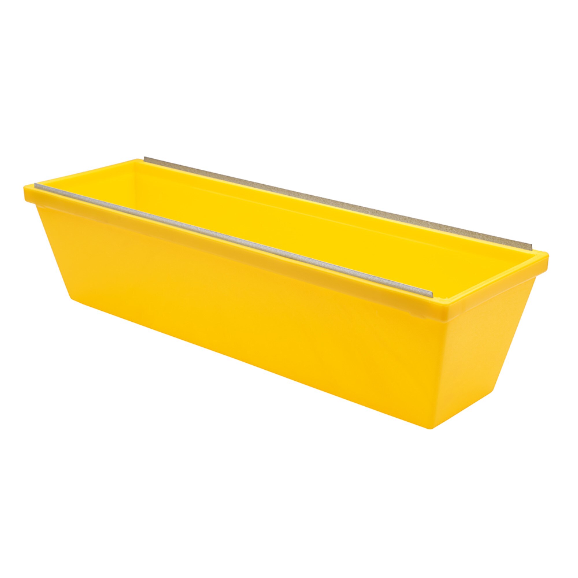 Charola de lodo de yeso de plástico resistente con textura amarilla de 12 pulgadas x 4 pulgadas x 5 pulgadas de ToolPro