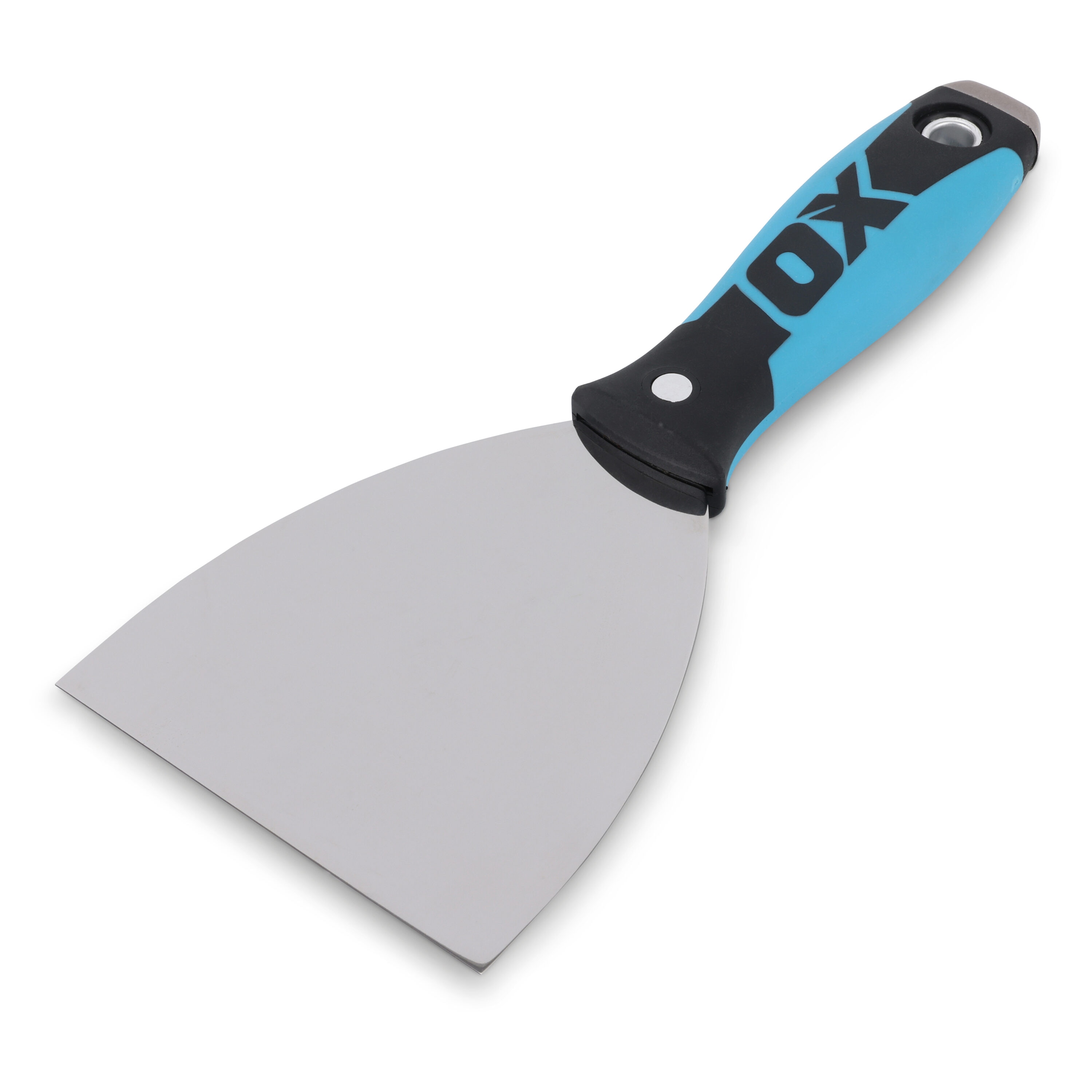 Espátula para juntas de acero inoxidable OX Pro de 4 pulgadas x 4 pulgadas OX-P013210