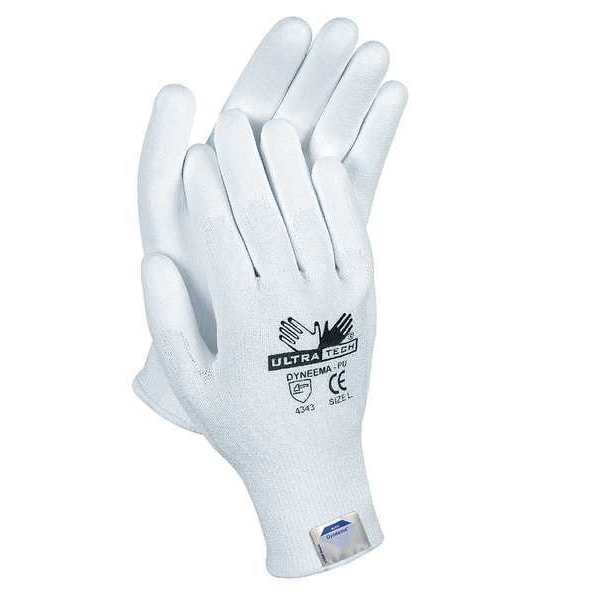 Guantes revestidos resistentes al corte Mcr Safety, Nivel de corte A3, calibre 13, color blanco, XL (10) - 9677XL