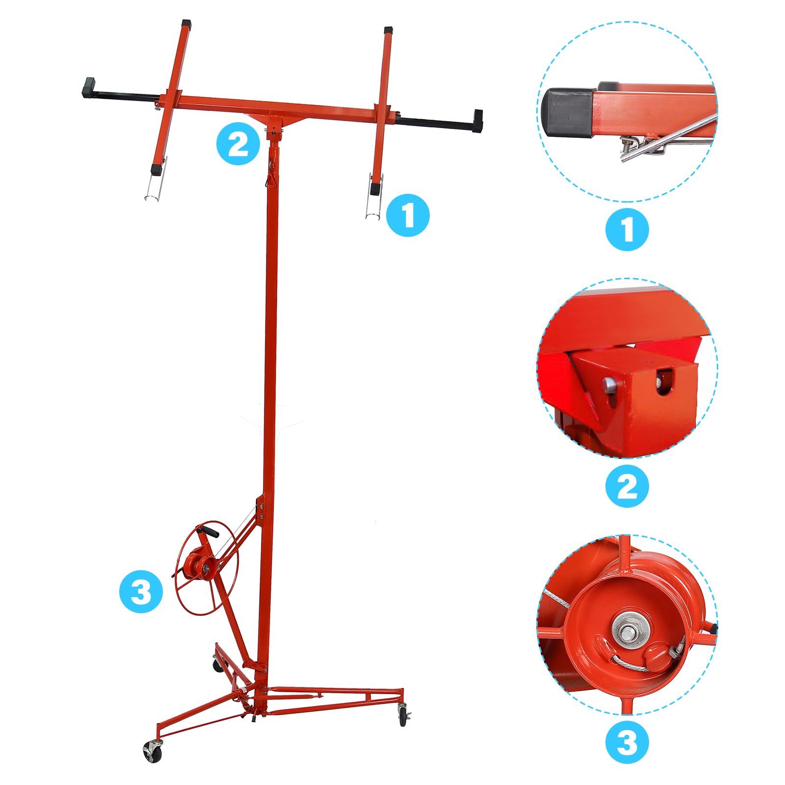 Elevador de Tablaroca de 13 pies Maocao Hoom con Capacidad de Carga de 150 libras BH577210