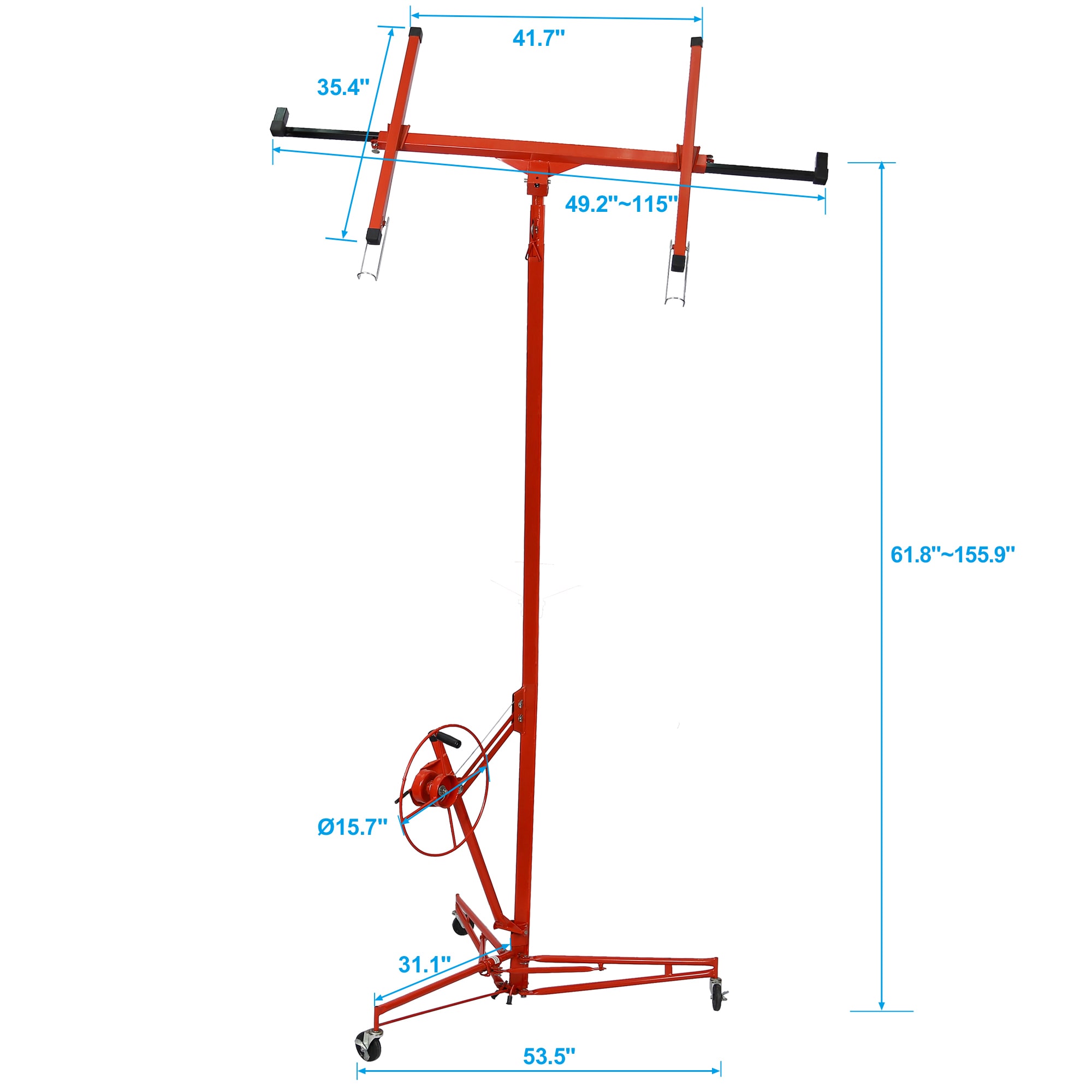 Elevador de Tablaroca de 13 pies Maocao Hoom con Capacidad de Carga de 150 libras BH577210