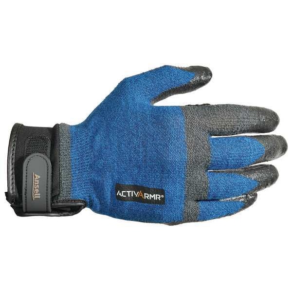 Guantes recubiertos resistentes a cortes de Ansell, Nivel de corte A4, calibre 13, azules, (11) - 97-003.