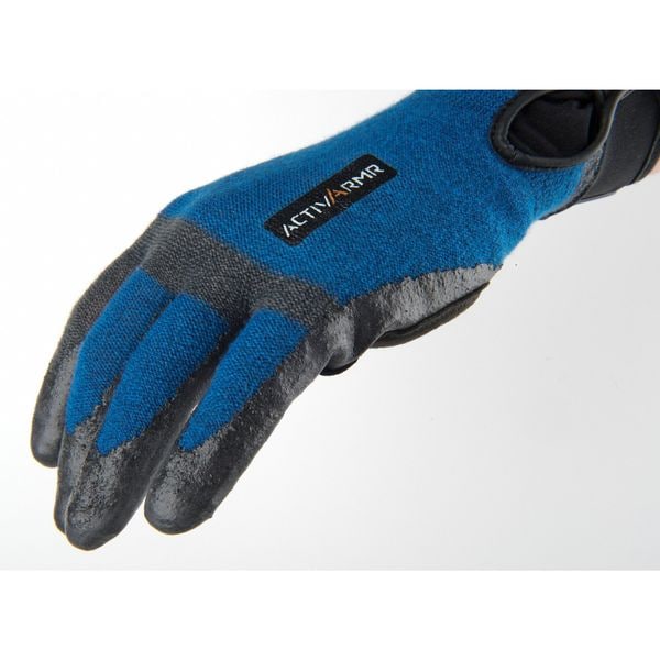 Guantes recubiertos resistentes a cortes de Ansell, Nivel de corte A4, calibre 13, azules, (11) - 97-003.