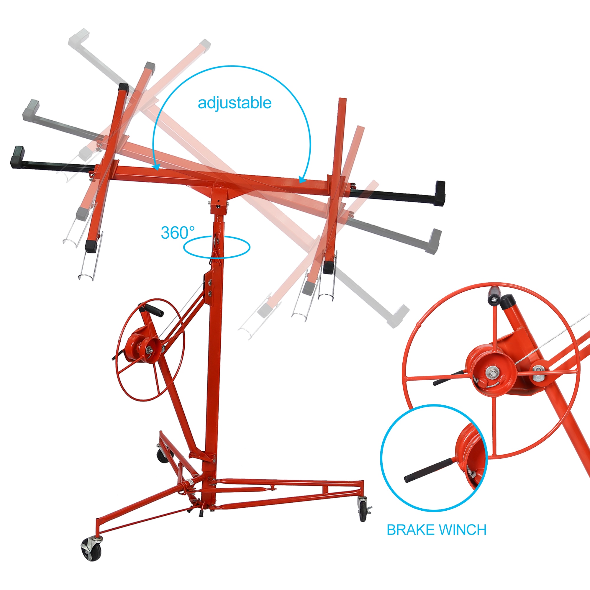 Elevador de paneles de yeso Kahomvis con capacidad de carga de 150 libras "GH-QPW4-7282"