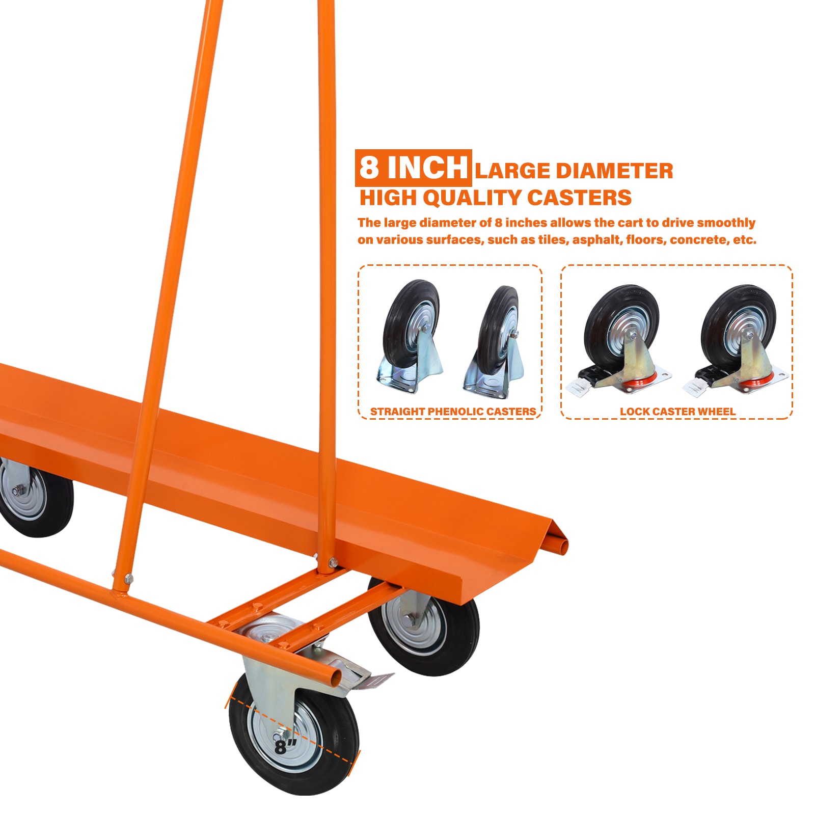 Carretilla de acero para paneles de yeso con capacidad de carga de 1800 libras Maocao Hoom BH40329