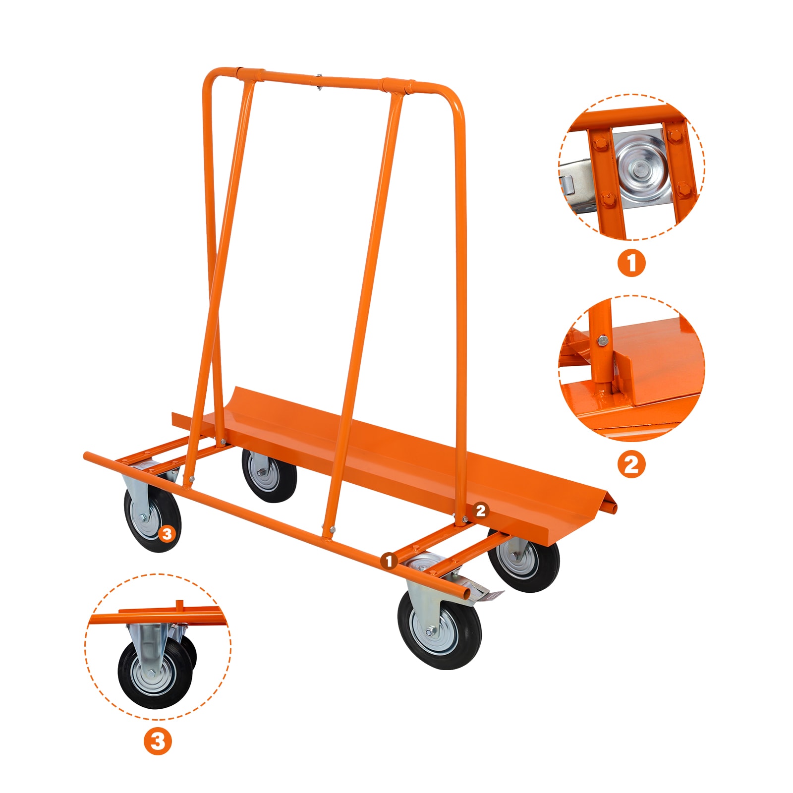 Carretilla de acero para paneles de yeso con capacidad de carga de 1800 libras Maocao Hoom BH40329