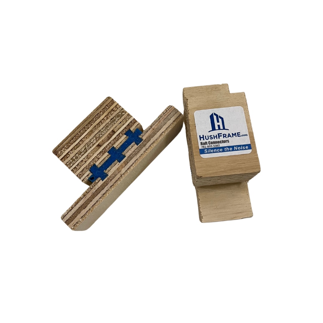 Aislamiento acústico HushFrame de 50 piezas - Clips de madera para placa de yeso de 1.875 pulgadas HFR300ND50