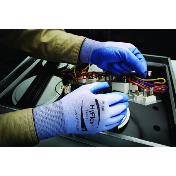 Guantes recubiertos resistentes al corte Ansell, Nivel de corte A2, calibre 18, azul, XL (10) - 11-518