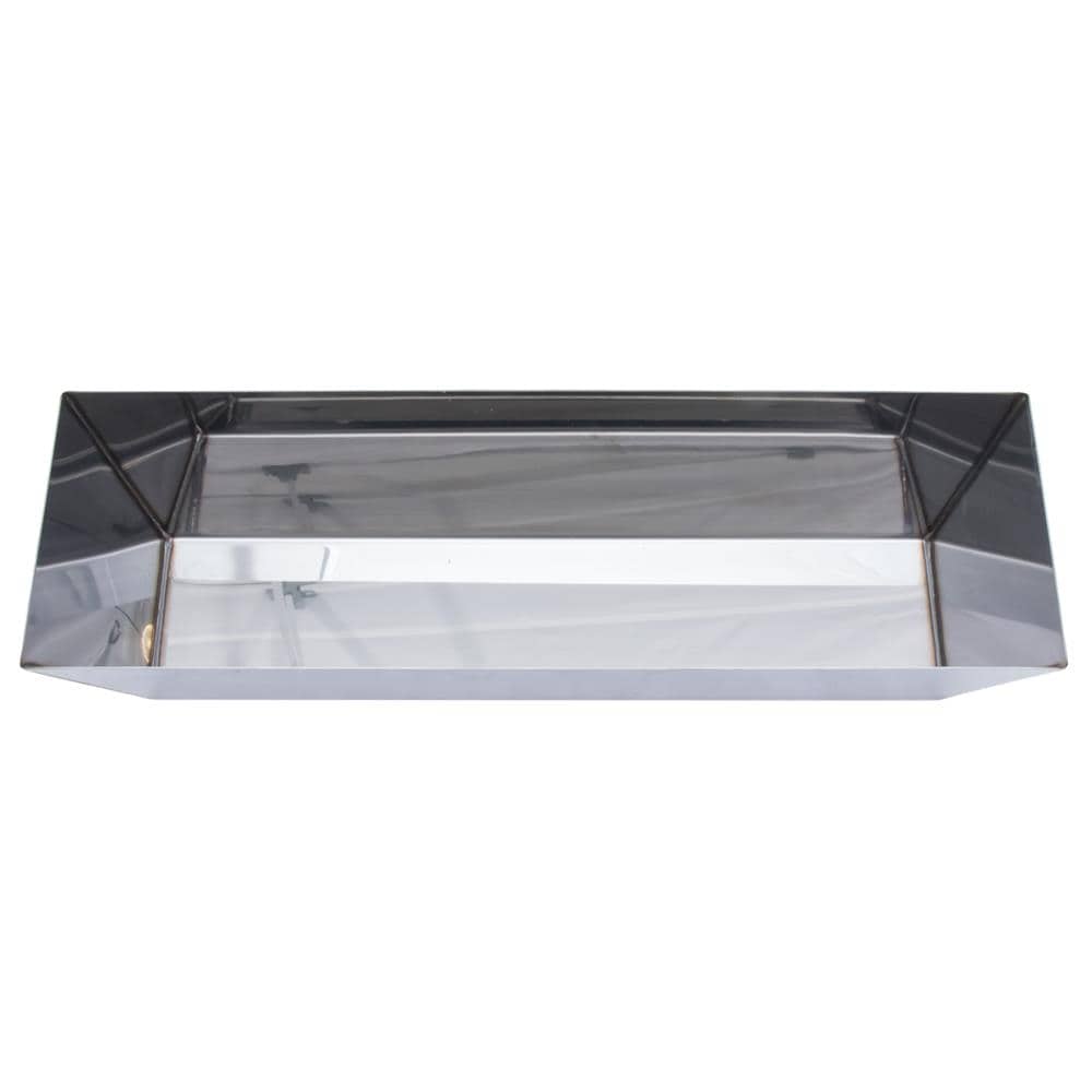 Charola de lodo de yeso de acero inoxidable Marshalltown Heli-Arc de 12 pulgadas L x 4 pulgadas W x 3.375 pulgadas D 6395-L