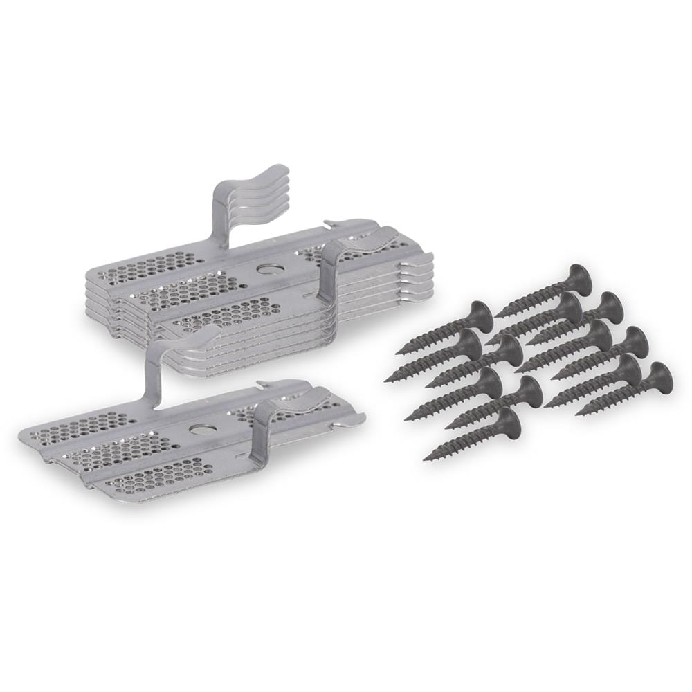 Clips para muro de yeso de aluminio de 1.75 pulgadas, paquete de 6
