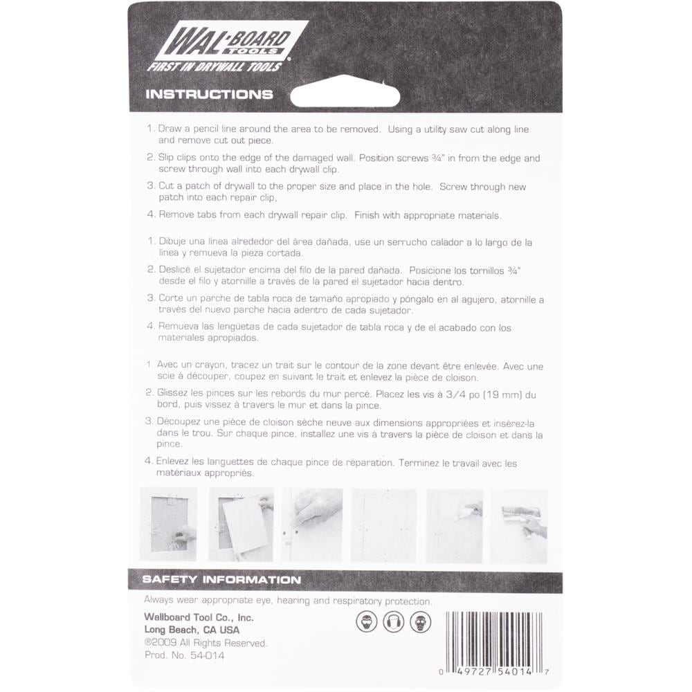 Clips para muro de yeso de aluminio de 1.75 pulgadas, paquete de 6