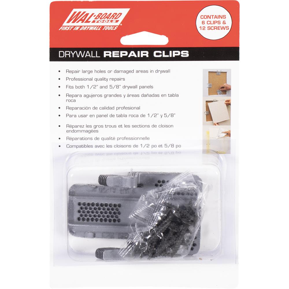 Clips para muro de yeso de aluminio de 1.75 pulgadas, paquete de 6