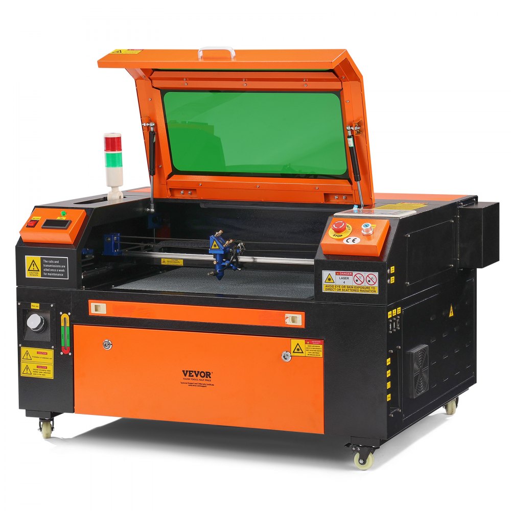 VEVOR 60W CO2 Laser Engraver, 16 x 24 in, 19.7 IPS Laser Cutter Machine with 2-Way Pass Air Assist, Compatible with LightBurn, CorelDRAW, AutoCAD, Windows, Mac OS, Linux, for Wood Acrylic Fabric More - YCO26040CM60W9Z3ZV1