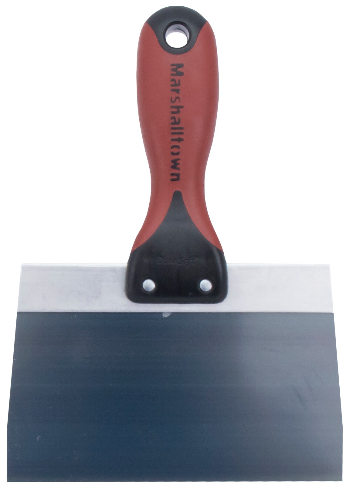 Espátula para yeso de acero azul de 3 pulgadas x 6 pulgadas con mango delgado Marshalltown DuraSoft II 4506D