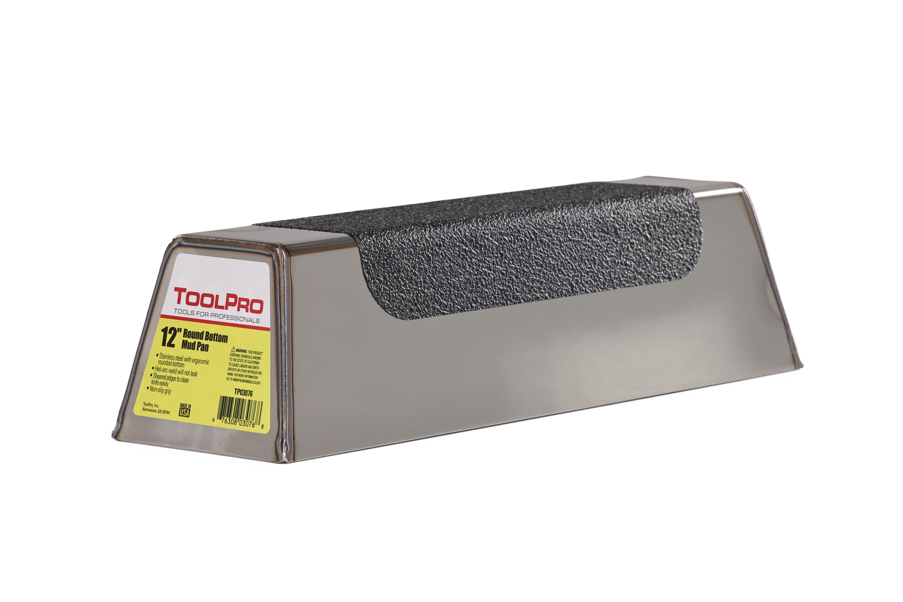 Charola de Yeso para Tablaroca de Metal de 12 pulgadas L x 4 pulgadas W x 5 pulgadas D de ToolPro TP03076