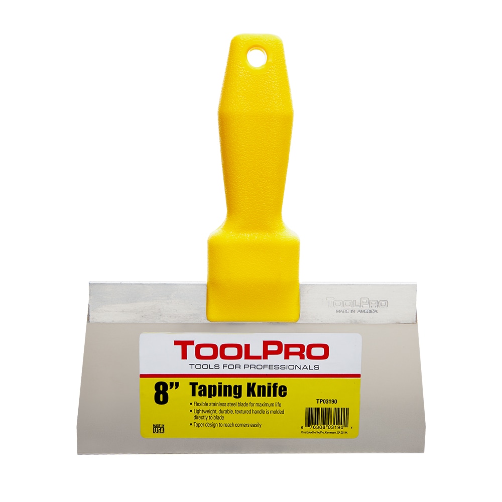 Espátula para yeso de acero inoxidable de 8 pulgadas x 9.25 pulgadas de ToolPro